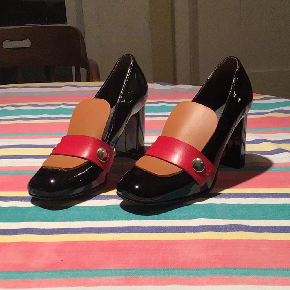 Marni colorblock loafer pump